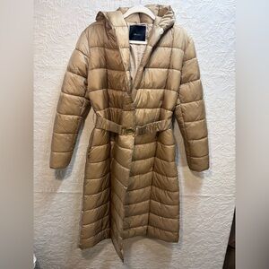 Women's Tan Puffer Coat